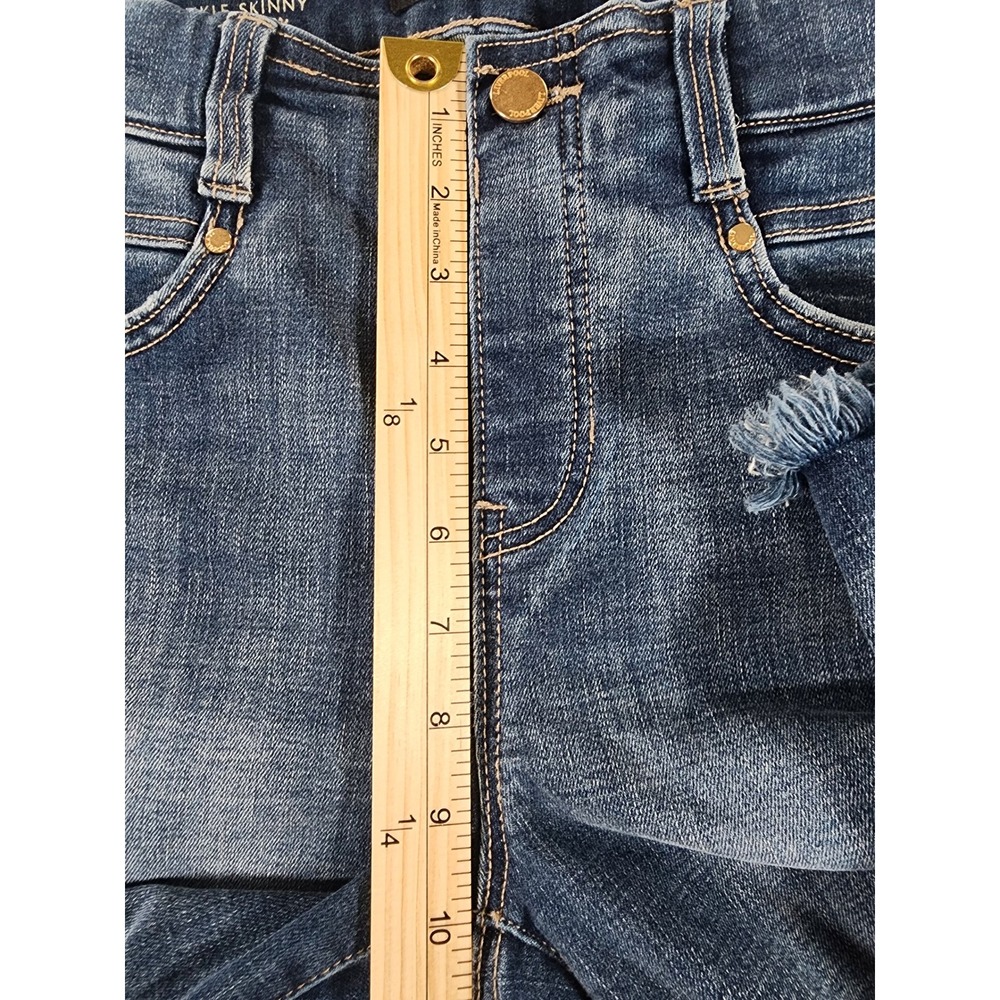 Liverpool Ankle Skinny Jeans Womens 6‎ Distressed Blue Frayed Hem Stretch Denim - Picture 3 of 7